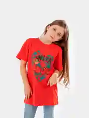 Алый футболка для девочки детская, с принтом, хлопок 100%, для садика, размер 92-164,
