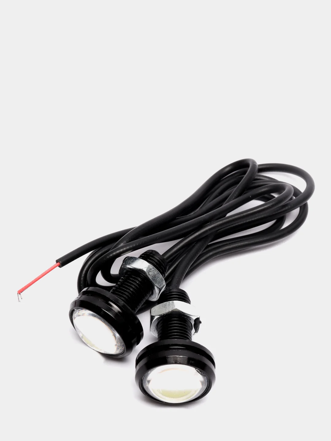 Дневные ходовые огни, LED, алюм. корп.,диам.23мм , 12V, белый, 2шт NEW GALAXY