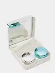 Серебряный контейнер для линз, дорожный набор для линз