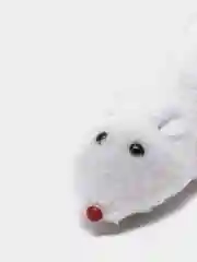 Белый мышь заводная