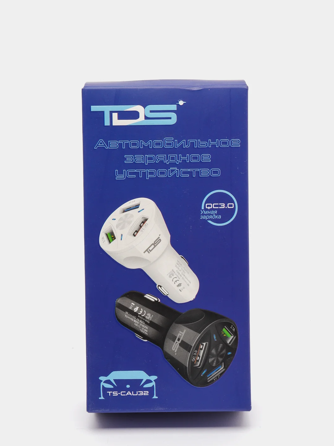 Черный автомобильная зарядка для телефона в прикуриватель, на 3 USB
