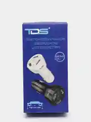 Черный автомобильная зарядка для телефона в прикуриватель, на 3 USB