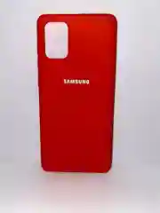 Алый защитный силиконовый чехол Silikone Cover для Samsung A71