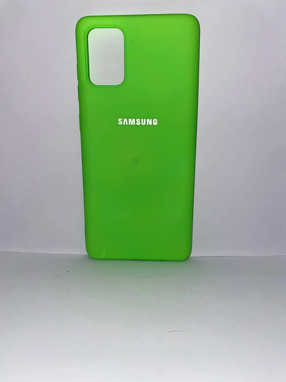 Салатовый защитный силиконовый чехол Silikone Cover для Samsung A71