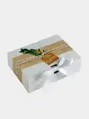 Белый коробка подарочная, складная