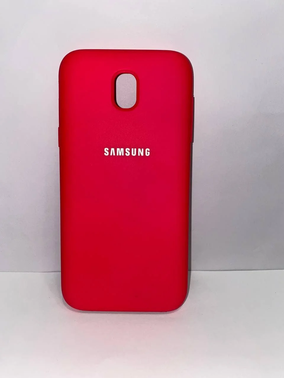 Розовый защитный силиконовый чехол Silikone Cover для Samsung J5 2017