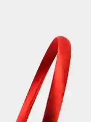 Красный ободок 1 см пластиковые с атласной тканью