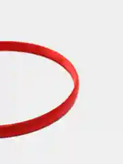 Красный ободок 1 см пластиковые с атласной тканью
