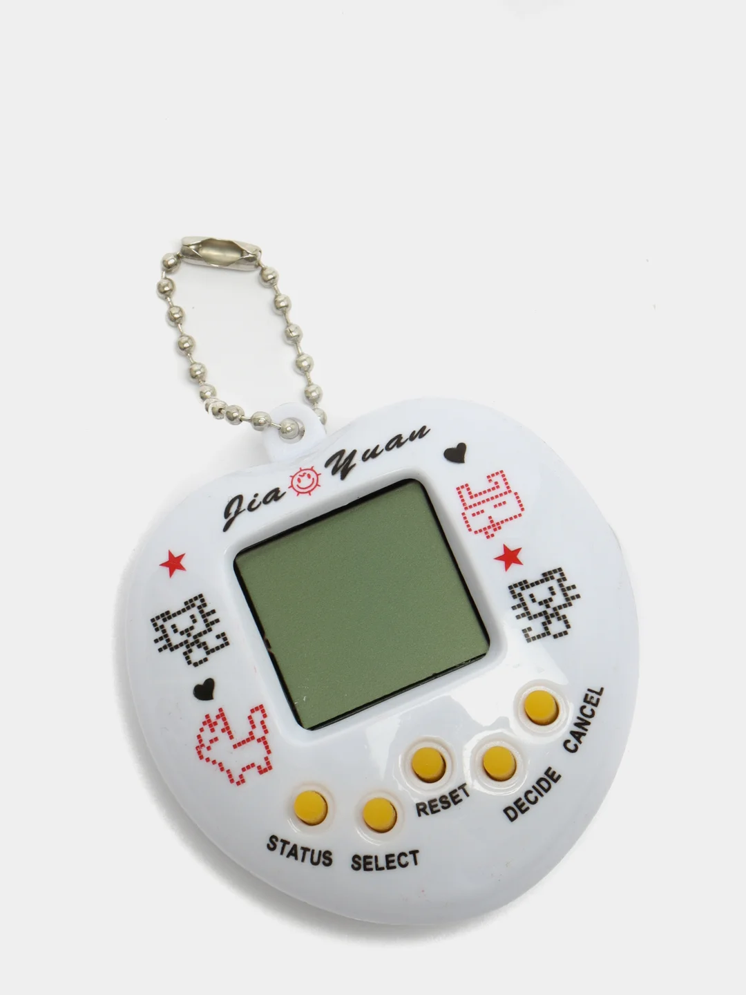 Белый виртуальный электронный питомец игрушка Тамагочи / Tamagotchi / разные цвета. (сердечко)