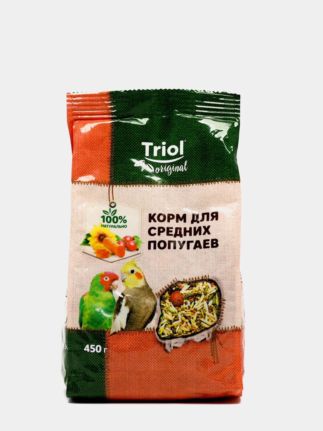 Корм Triol Original для средних попугаев, 450г