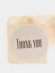 Наклейки бумажные Thank you, 4 х 4 см