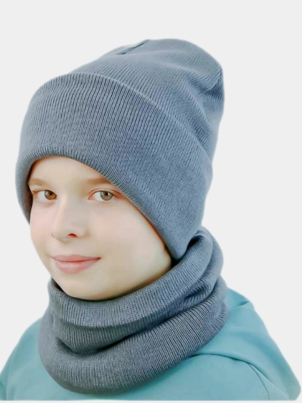 Шапка снуд для мальчиков зимний