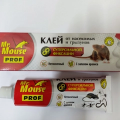 Клей от грызунов Mr.Mouse PROF (Мистер Маус), с запахом арахиса, 135 г