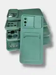 Тёмно-зелёный чехол-накладка c визитницей, для Samsung A22, A02S, A02, iPhone 13 Pro, 13 Pro Max