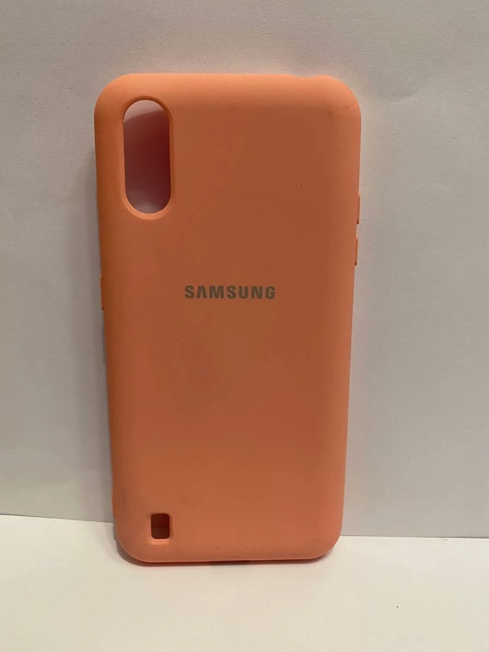 Кораллово-розовый защитный силиконовый чехол Silicone Cover SAMSUNG M01