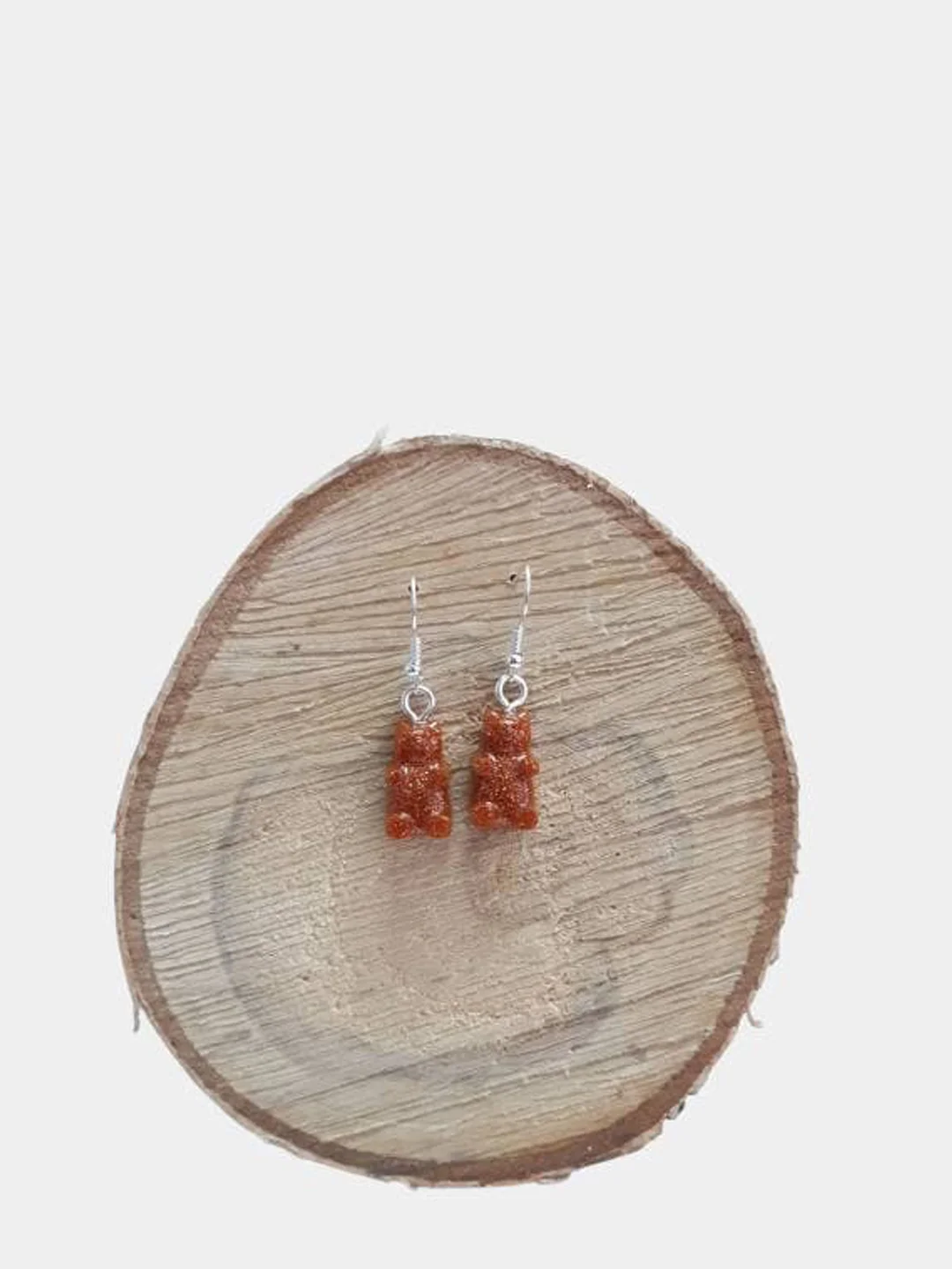 Фиолетовый серьги Мишки мармеладные