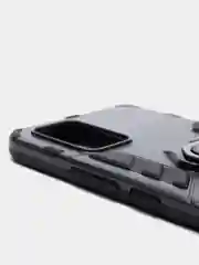 Черный чехол противоударный с кольцом-держателем на Vivo V20 (Виво В20)