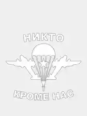 Белый наклейка на автомобиль "Никто кроме нас"