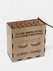 Лэшбокс для наращивания ресниц из дерева 6 планшетов с крышкой