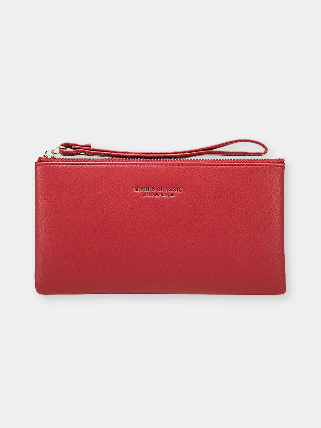 Красный кошелек женский Miyin & Classic на молнии из экокожи, 6 цветов