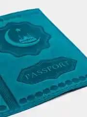 Бирюзовый обложка для паспорта Полумесяц и мечеть