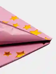 Коралловый меланж скатерть одноразовая праздничная со звездами, 1,37*1,83 м