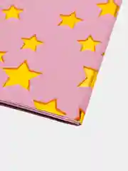 Коралловый меланж скатерть одноразовая праздничная со звездами, 1,37*1,83 м