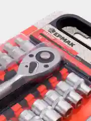 Набор профессионального инструмента, 19 предметов, 1/2", головки и трещотка