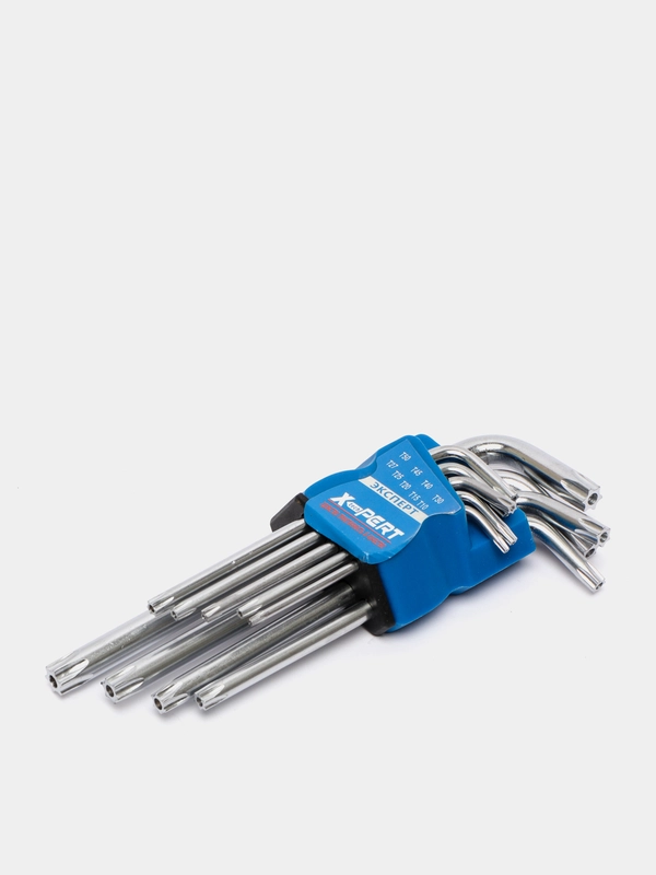 Набор имбусовых ключей TORX (ТОРКС), звездочки с отверстием, 9 предметов, 10-50 мм