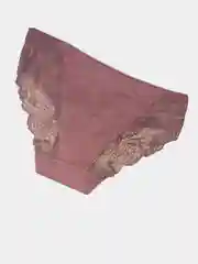 Коралловый меланж трусы женские молодежные с кружевом