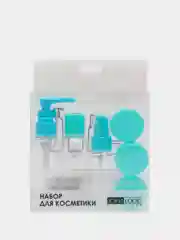 Бирюзовый набор контейнеров для косметики, 6 предметов, 2 цвета