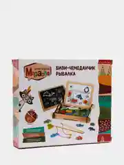 Оливковый доска двусторонняя (бизи-чемоданчик) Транспорт, Дружная семья, Животные, Рыбалка