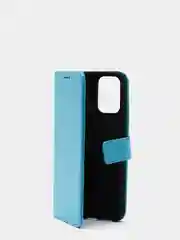 Голубой кожаный PU чехол книжка Xiaomi Redmi Note 10 4G / Redmi Note 10S, Редми нот 10