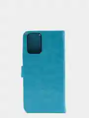 Голубой кожаный PU чехол книжка Xiaomi Redmi Note 10 4G / Redmi Note 10S, Редми нот 10