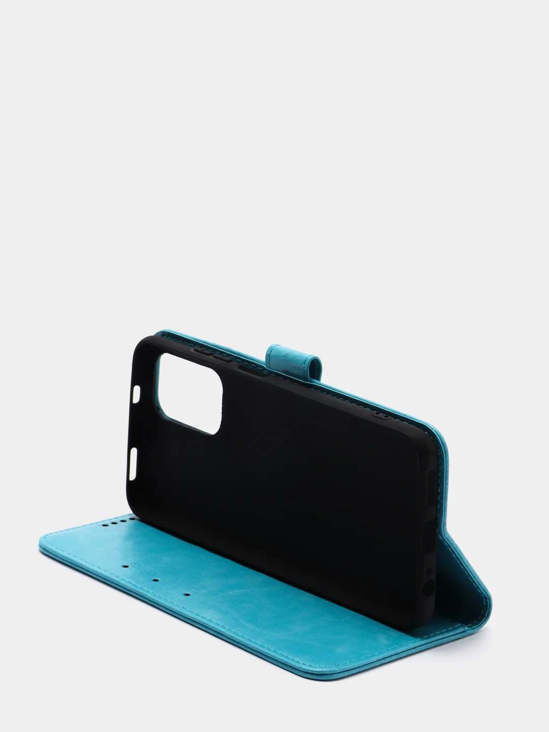 Голубой кожаный PU чехол книжка Xiaomi Redmi Note 10 4G / Redmi Note 10S, Редми нот 10