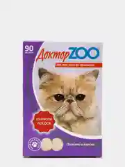 Доктор ZOO мультивитаминное лакомство для кошек, со вкусом лосося, 90 таб