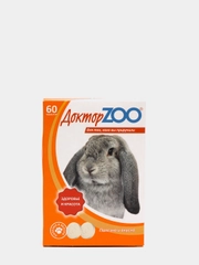 Доктор ZOO мультивитаминное лакомство для кроликов "Здоровье и красота", 60 таб