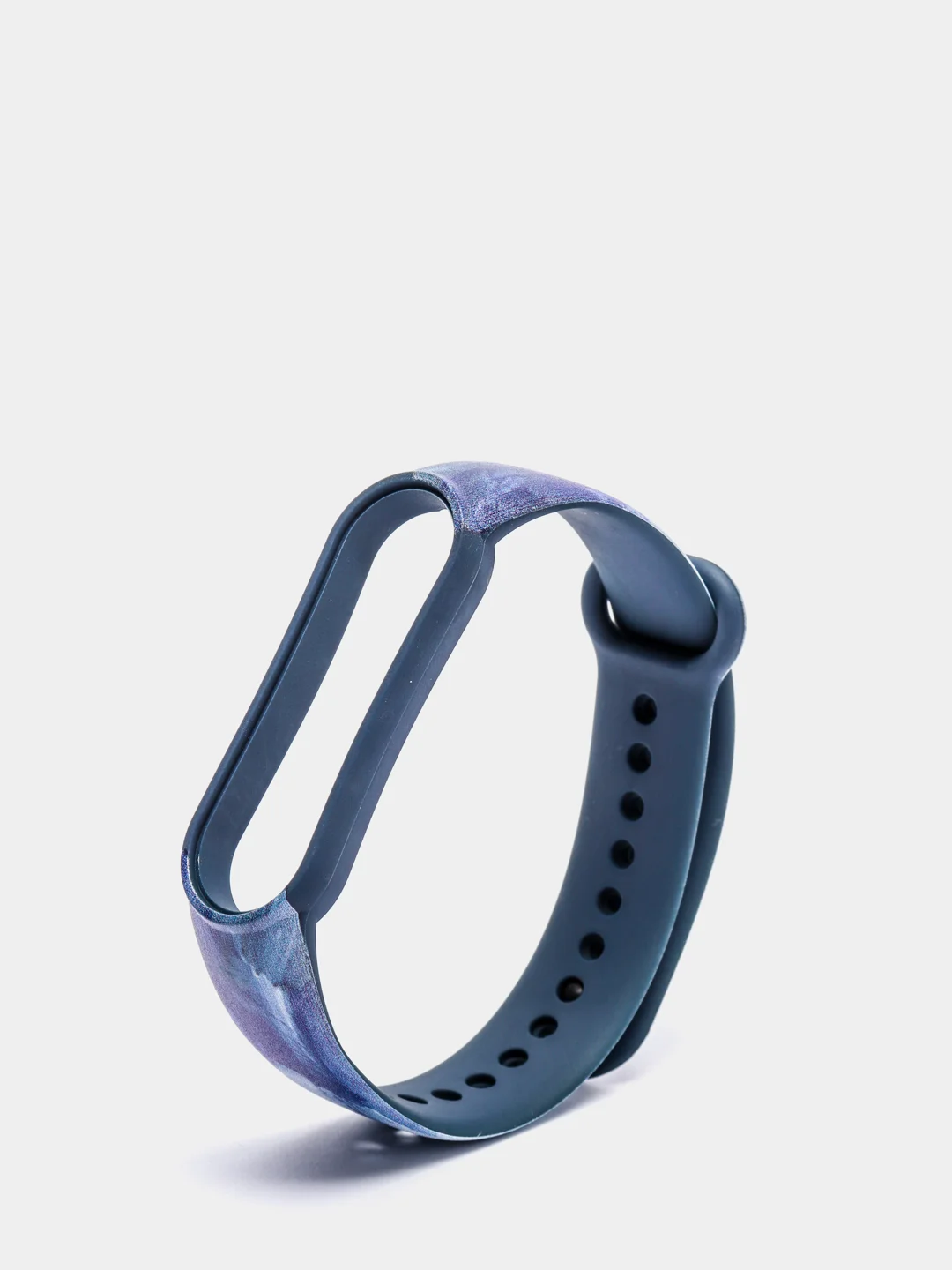 Темно-синий ремешок для Xiaomi Mi Band 3 / 4 / 5 / 6 (Ксяоми ми бэнд) силиконовый