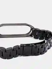 Угольный металлический ремешок для Xiaomi Mi Band 3 / 4 / 5 / 6