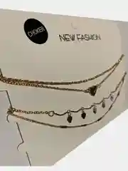 Золотой чокер из 4 цепочек золотистого цвета