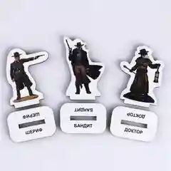 Фигурки для настольных игр "Шериф", "Бандит", "Доктор"