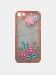 Розовый матовый чехол для Iphone 7/8/SE, X, XR с рисунком