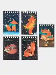 Блокнот "Волшебные лисы", клетка, 40 л, А5, А7