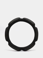 Оплетка на руль (чехол на руль) SKYWAY Sponge snood 6 подушечек M Черная экокожа S01102240