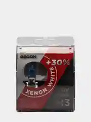 Автолампа H3 12V 100W 1-конт СПУТНИК XENON WHITE+30 4500К SKYWAY S09101030