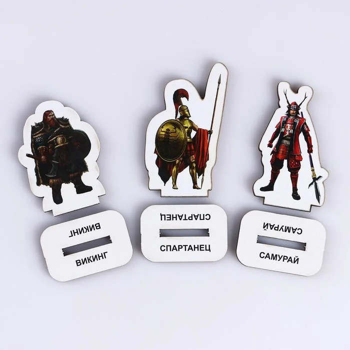 Фигурки для настольных игр: "Викинг, Спартанец, Самурай"