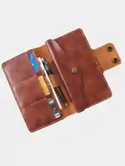 Медный портмоне из натуральной кожи