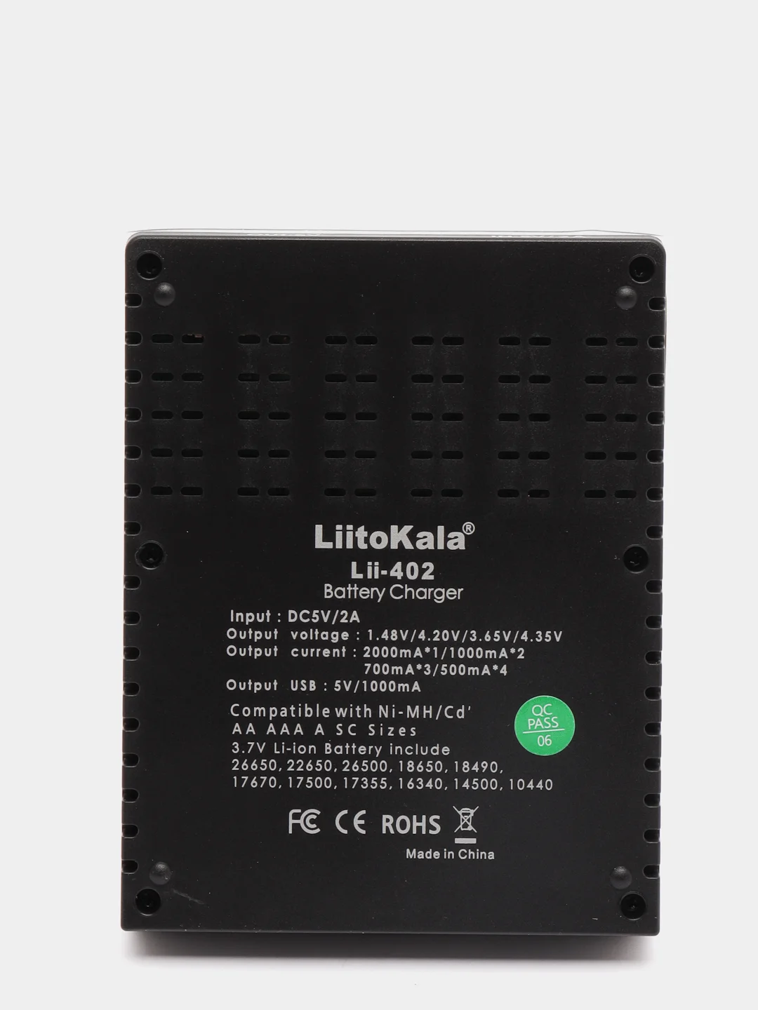 LiitoKala Lii-402 зарядное устройство для аккумуляторов 18650,26500, 21700, AAA,AA