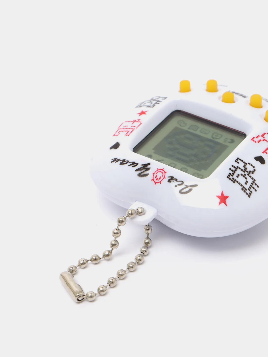 Белый виртуальный электронный питомец игрушка Тамагочи / Tamagotchi / разные цвета. (сердечко)
