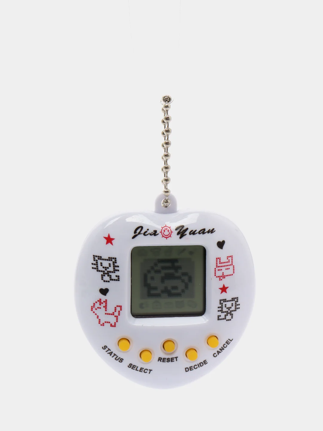 Белый виртуальный электронный питомец игрушка Тамагочи / Tamagotchi / разные цвета. (сердечко)
